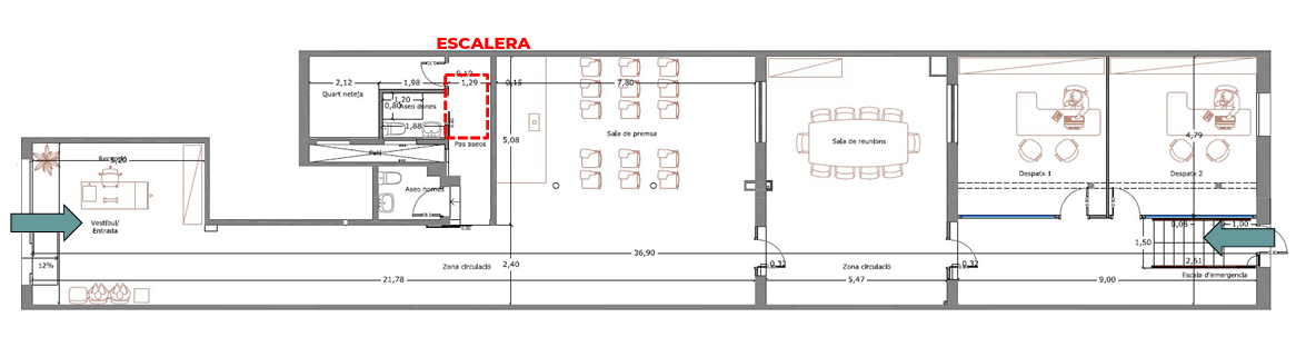 Charming commercial space for rent in Sant Antoni, Barcelona.